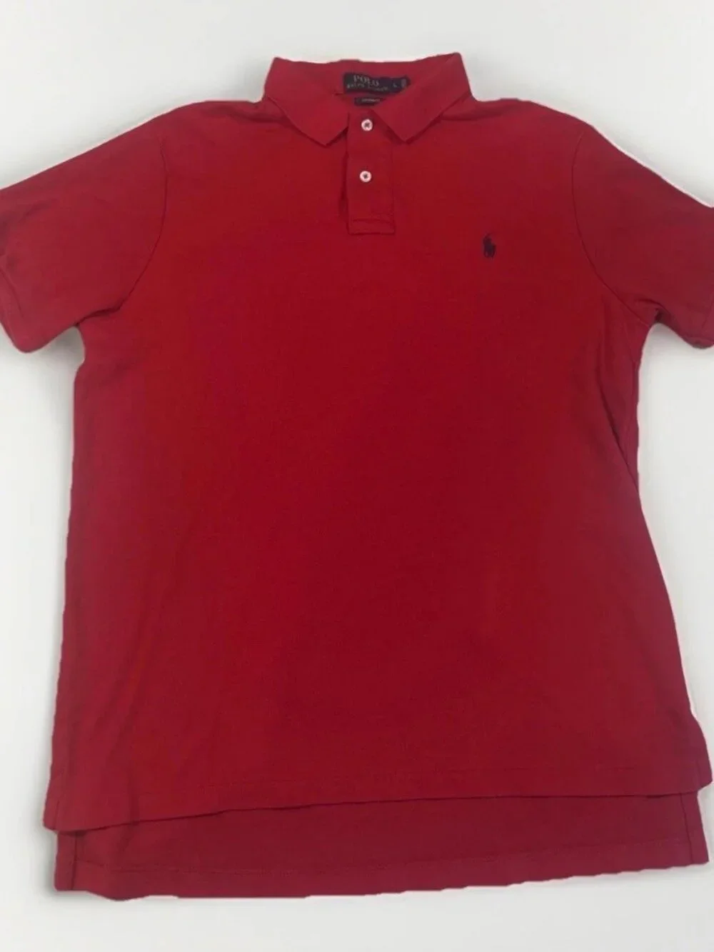 Polo Ralph Lauren Custom Fit Polo Red Large 100% Cotton $118
